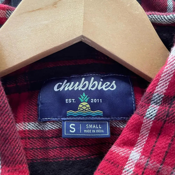 Chubbies The Jack of All Lumbers Brushed Flannel Shirt Plaid Size Small NEW - Picture 8 of 9